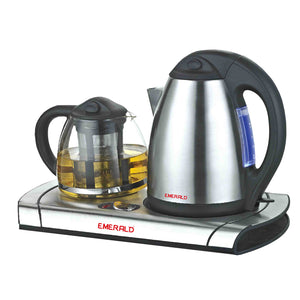 EA1700KG Contemporary Office Electric Kettle + Hot Plate Tea Pot Set